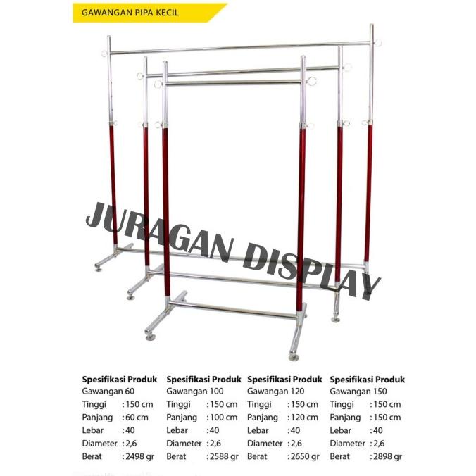 Gawang Mati Baju / Gantungan Baju- Roda Besi