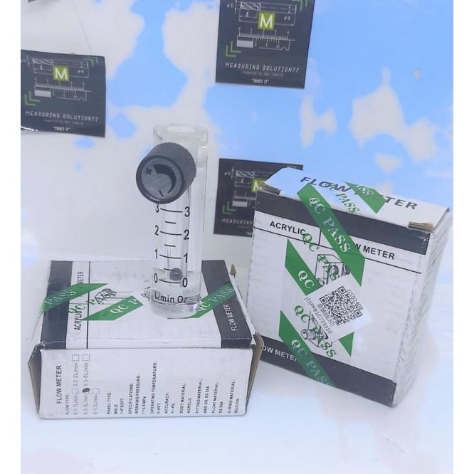 Rotameter Flow Meter Udara Oksigen 0-3 Lpm Flowmeter Rota Meter