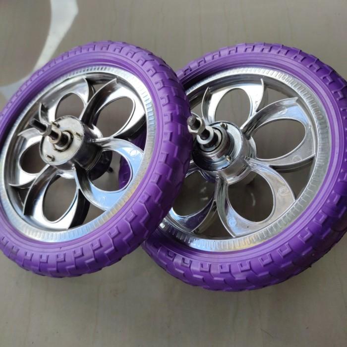 Terlaris Obral Velg Ban Busa Sepeda Anak 12 Ungu Silver Sepasang