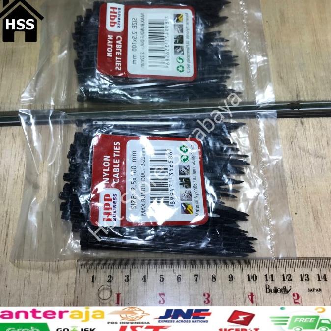 

$$$$] Kabel Ties 10cm Hitam / Kabel Tis / Tali Kabel / Pengikat Plastik / Ka