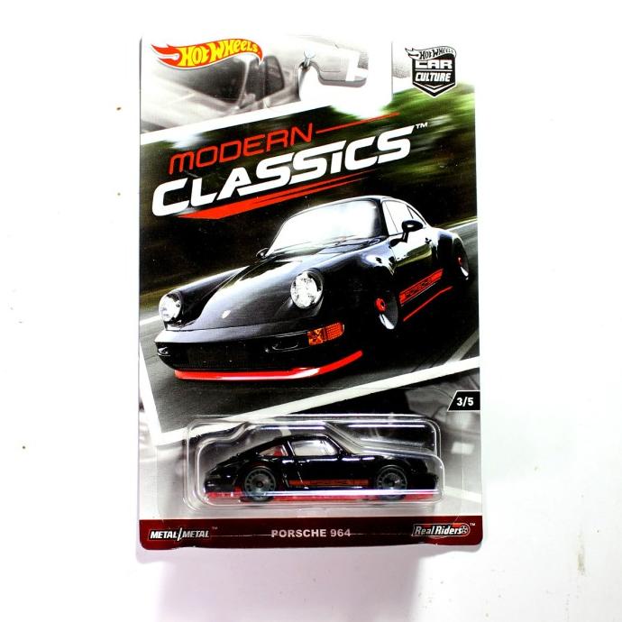 Hotwheels Porsche 964 Modern Classics Hitam Black Ban Karet