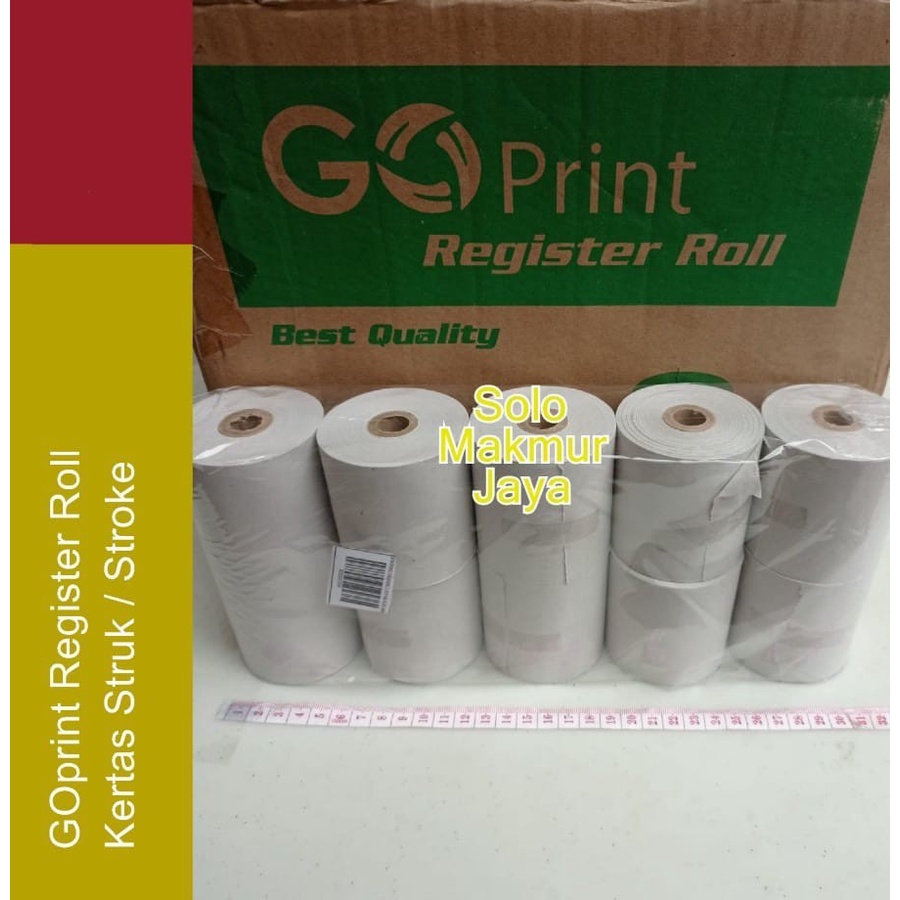 

Kertas Struk Kasir Koran Uk. 68 mm x 65 mm 1 Ply Go Print Register Roll Paper Roll