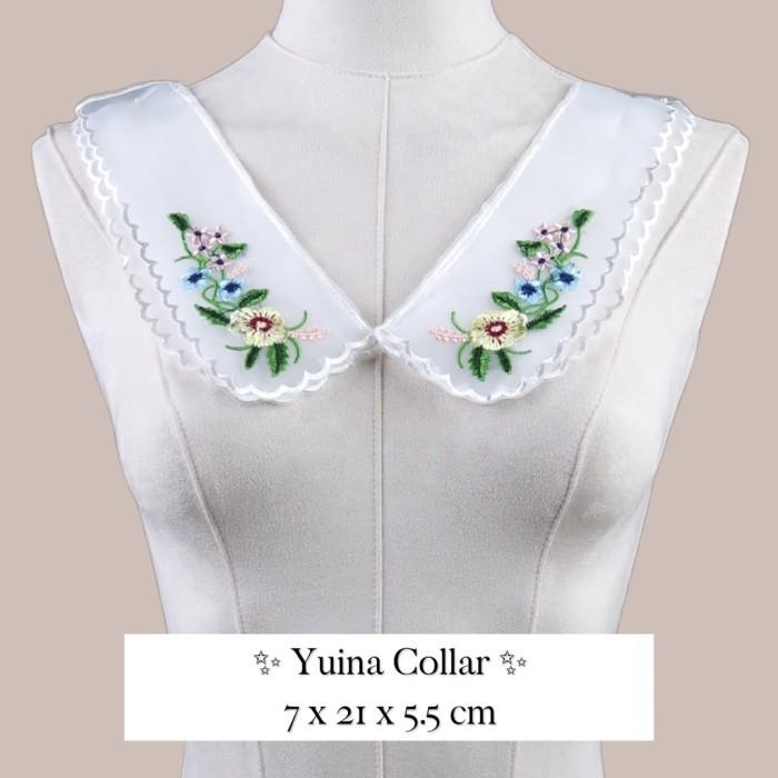 Hiok Bordir Bunga Kerah Baju Wanita Kerah Renda Bordir I Yuina