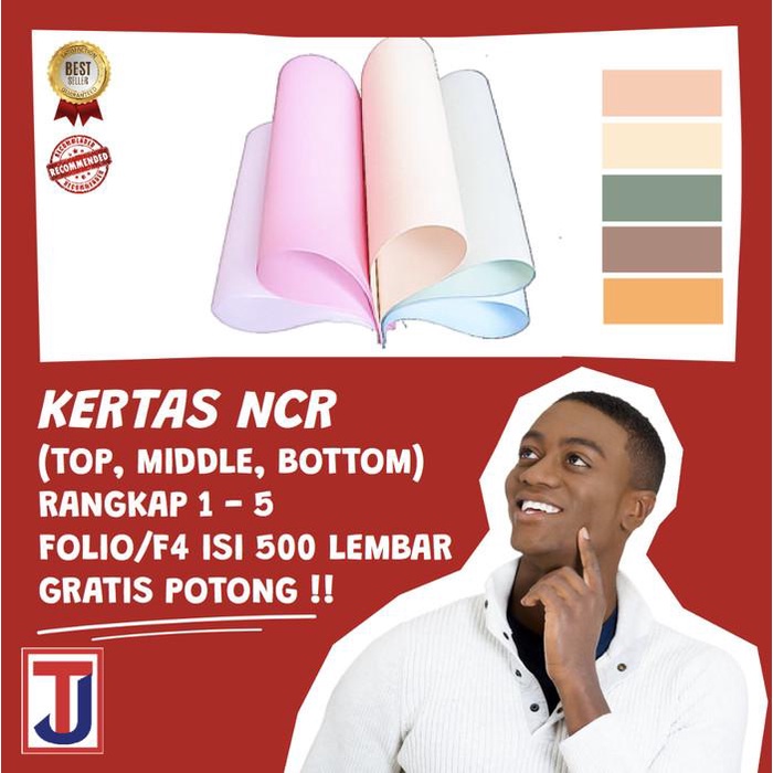 

Paper Kertas Ncr Multi Copy Top Middle Bottom 3 Ply Folio F4 Isi 500 Lembar