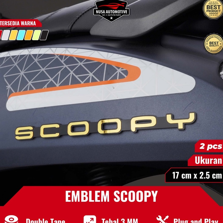 EMBLEM SCOOPY NEW EMBLEM MOTOR SCOOPY MODEL TERBARU BUKAN STIKER MOTOR SCOOPY PRESTIGE SCOOPY 2023 S