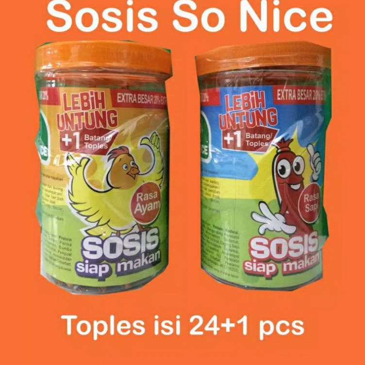 

✨ 7.7 Sosis So Nice Ayam / Sapi / Otak-Otak (24+1 Pcs @17g)