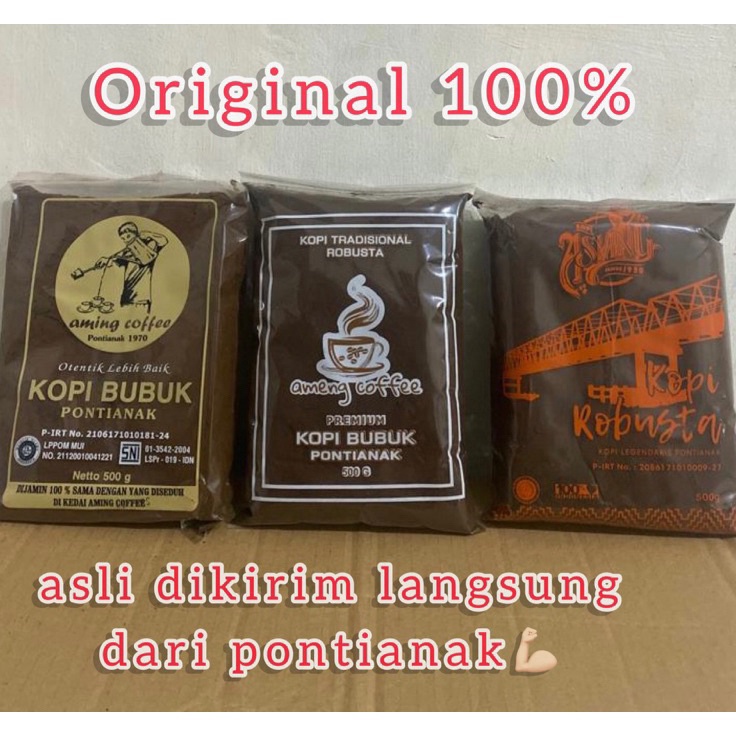 

HOT KOPI AMING Coffee shop kopi bubuk legendaris Aming asli pontianak KHUNTIEN PILIHAN KOPI ROBUSTA