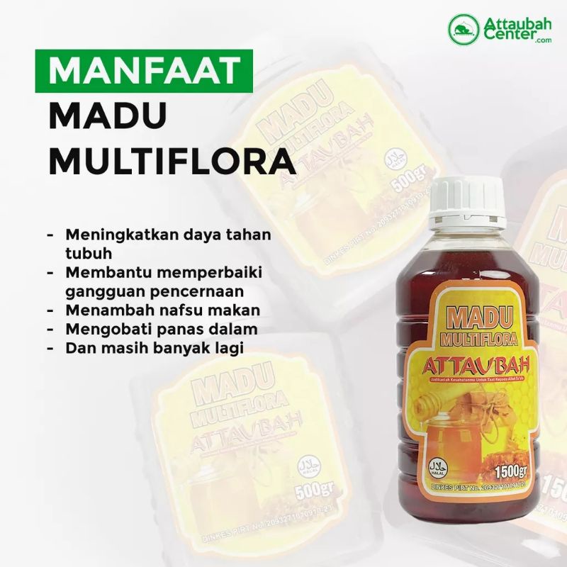 

MADU MURNI MULTIFLORA ATTAUBAH 1500GRAM - MADU ATTAUBAH