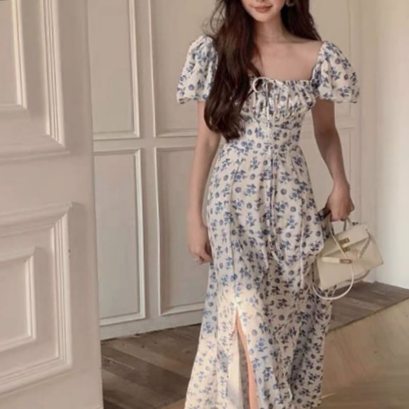 Dress panjang lengan pendek