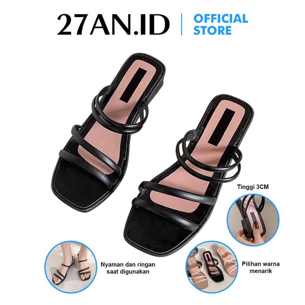 Tren Terbaru SP38 Sandal Heels Karet Wanita Sandal Wedges Slop Tali Jelly