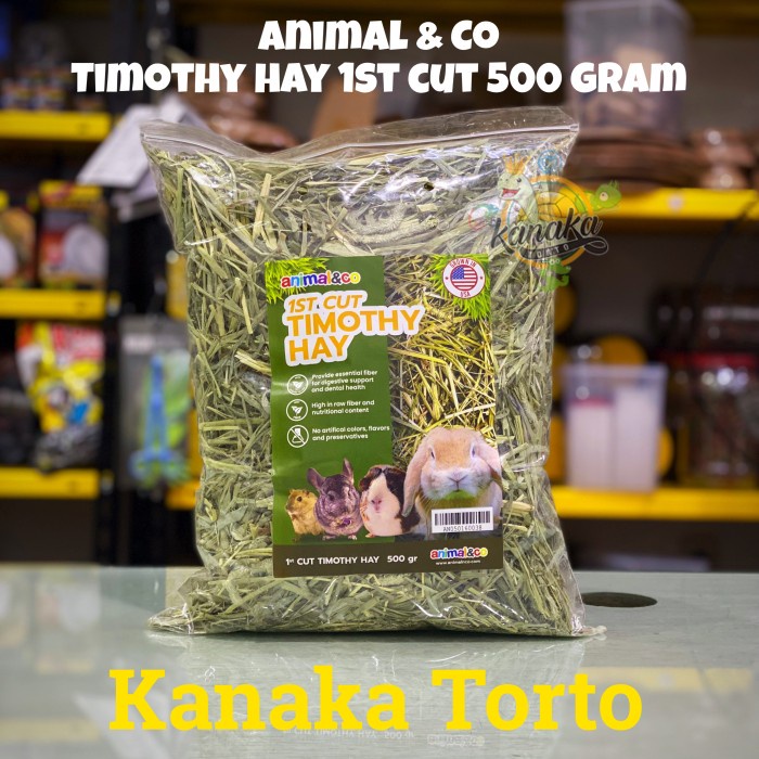 

Animal & Co Timothy Hay 1St Cut 500 Gram Makanan Kelinci Rumput Hay