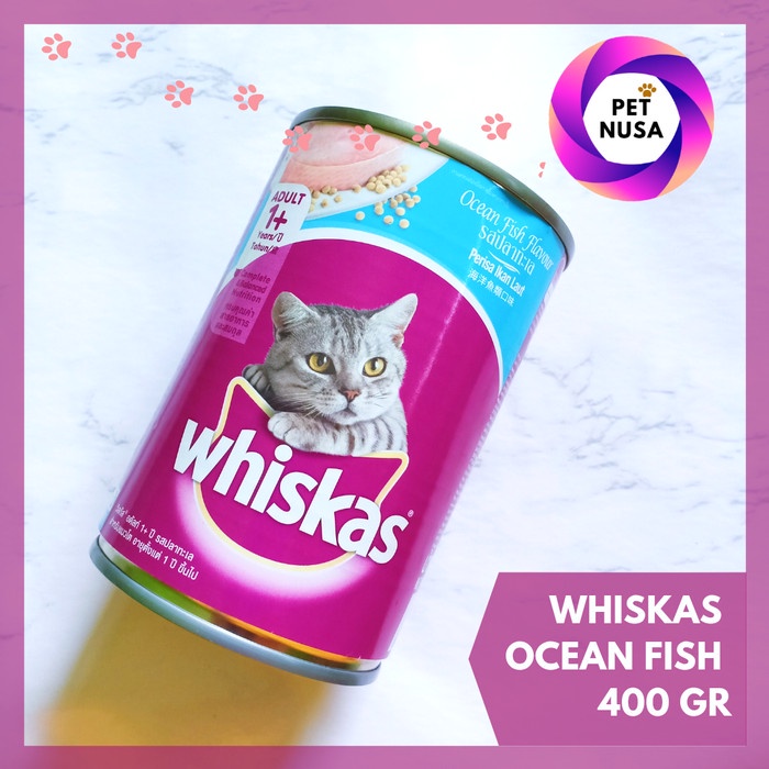 

Whiskas Makanan Kucing Basah Kaleng Wiskas Adult 400Gr Tuna Ocean Fish