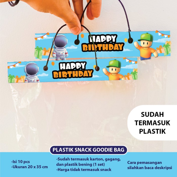

Plastik Snack Stumble Guys Goodie Bag Tas Bingkisan Makanan Kemasan