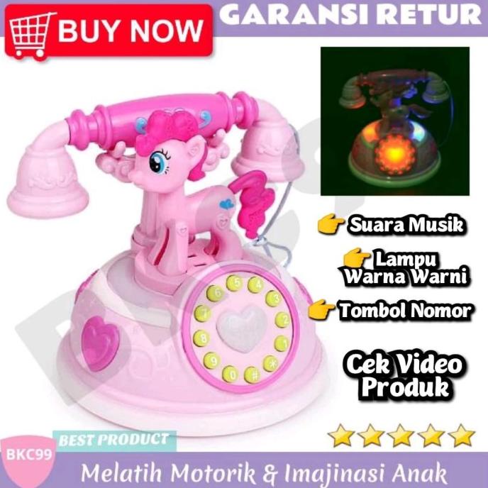 E4 Mainan Anak Perempuan Telepon HP Pony Unicorn Mainan Anak Murah