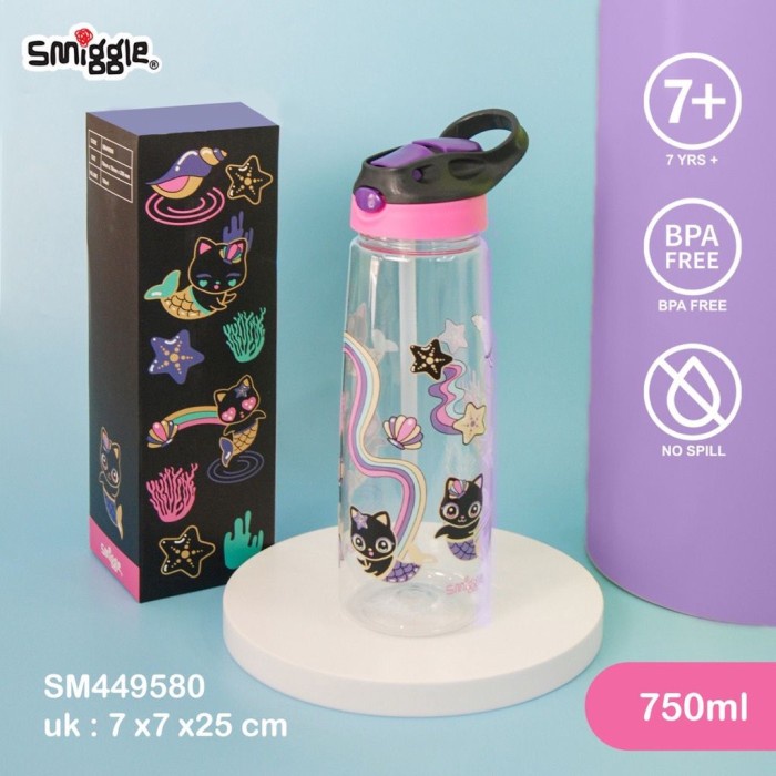 Botol Minum Smiggle Unicorn Space Dino Animal Kitty Tiger new