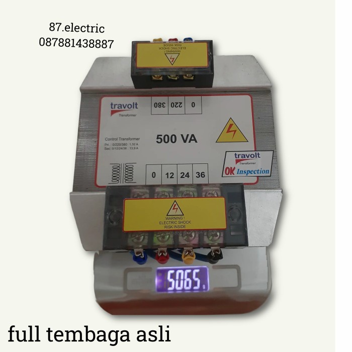 trafo step down 500 va / watt . 12.24.36v