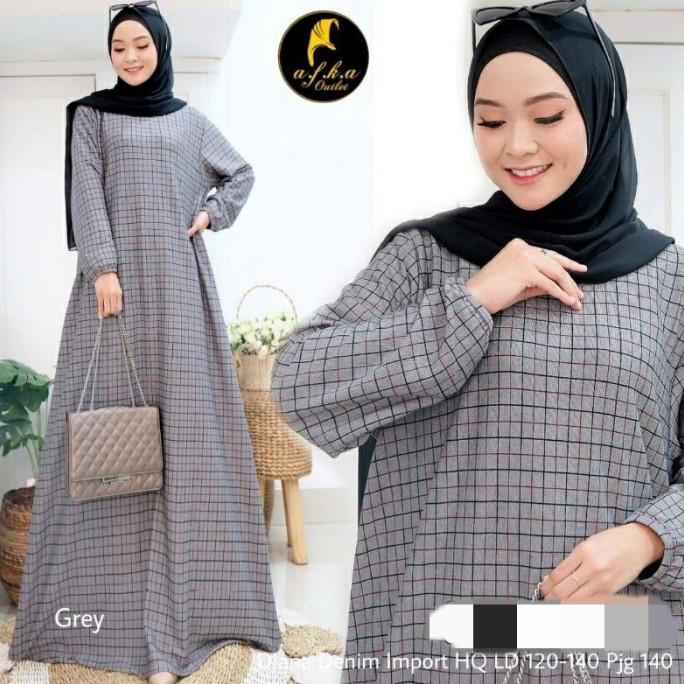 Gamis kotak kotak jumbo