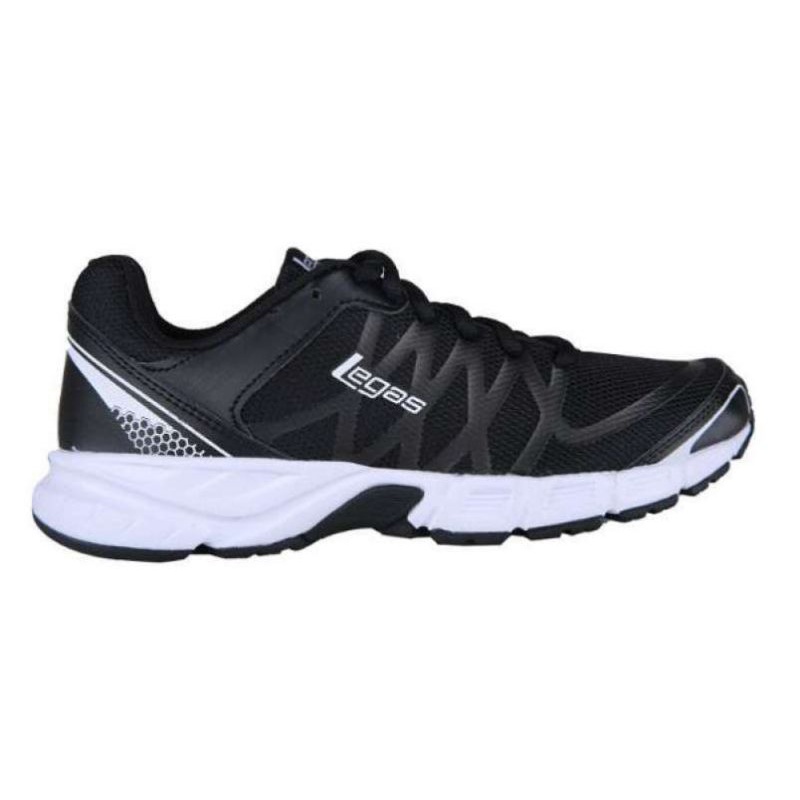 League Legas Sepatu Lari Unisex Evo LA U Hitam Original