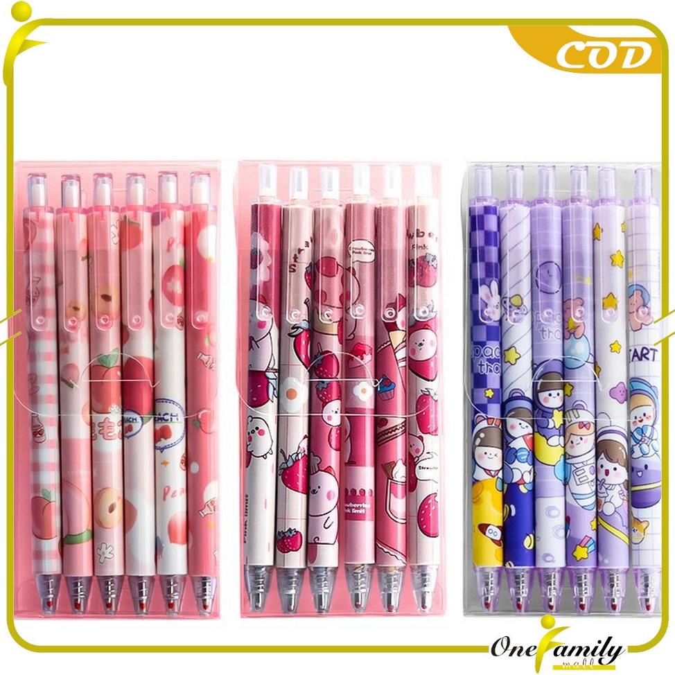 

ONE-A41 Pena Lem Pulpen Mekanik Ballpoint Motif Kartun / Pulpen Lem Stik Cepat Kering Warna Permen DIY Stationery Pelajar