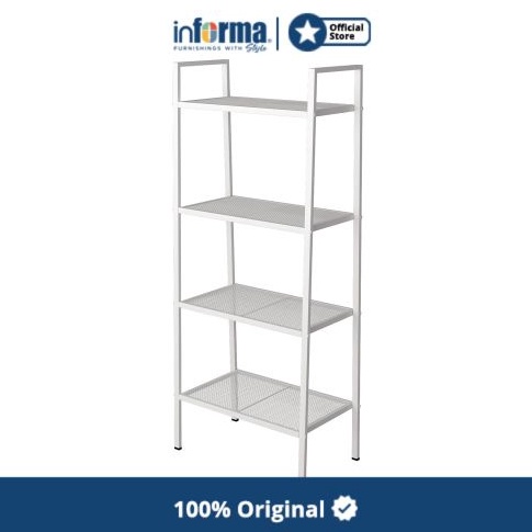 LANGSUNG ATC|| Informa Libie Rak Besi 4 Tingkat - Putih Storage Rack Metal Tempat Penyimpanan Serbag