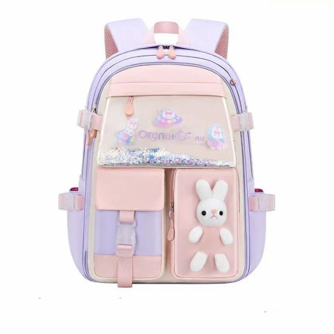 Tas Ransel Sekolah Model Kelinci Bahan Premium | Tas Anak Perempuan SD