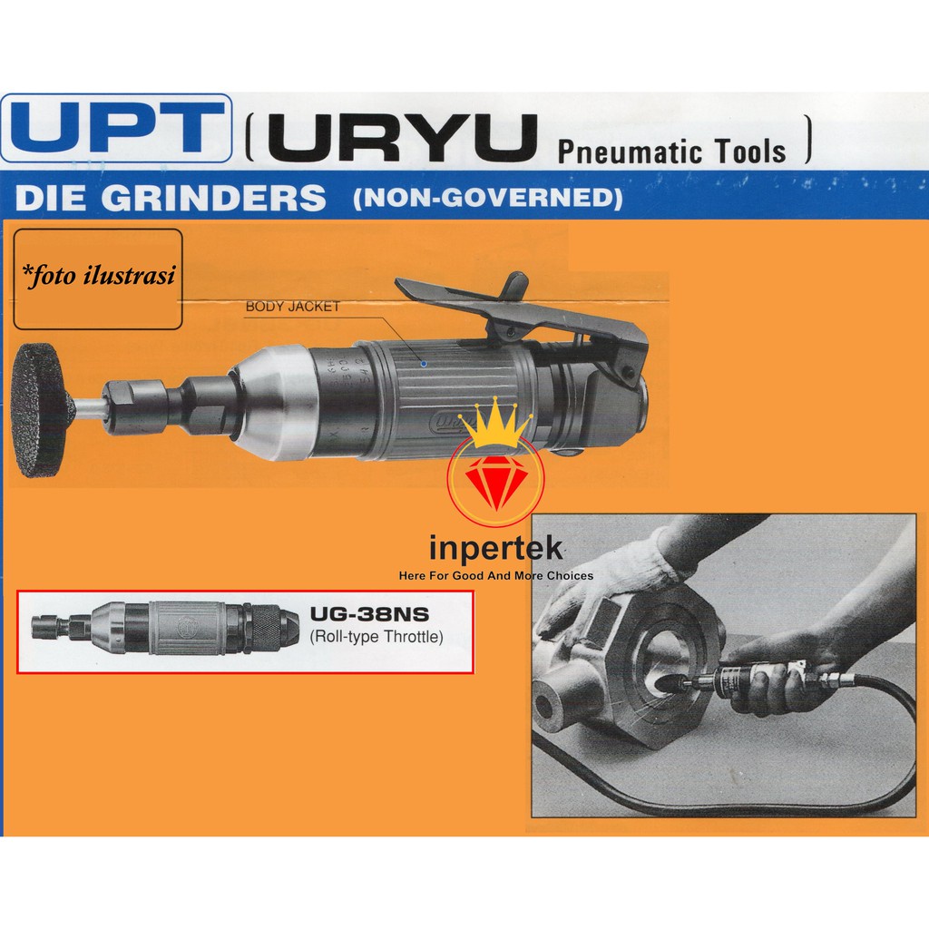 Die Grinder UG-38NS URYU Mesin Cuner 3mm 6mm Gerinda Tuner Angin JAPAN