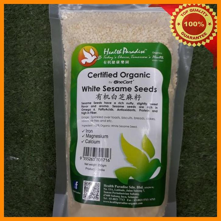 

(KSKS) HEALTH PARADISE ORGANIC WHITE SESAME SEEDS 250 G