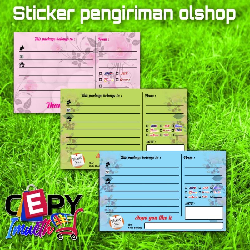 

(50 PCS) STIKER PENGIRIMAN/STIKER LABEL PENGIRIMAN OLSHOP/STIKER PENGIRIMAN OLSHOP MURAH-PINK