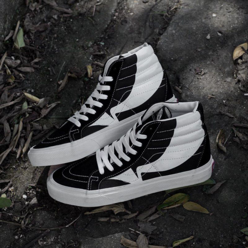 Sepatu Vans SK8 Hi Reissue Wrap Black White Original | Sepatu Sneakers | Vans Original