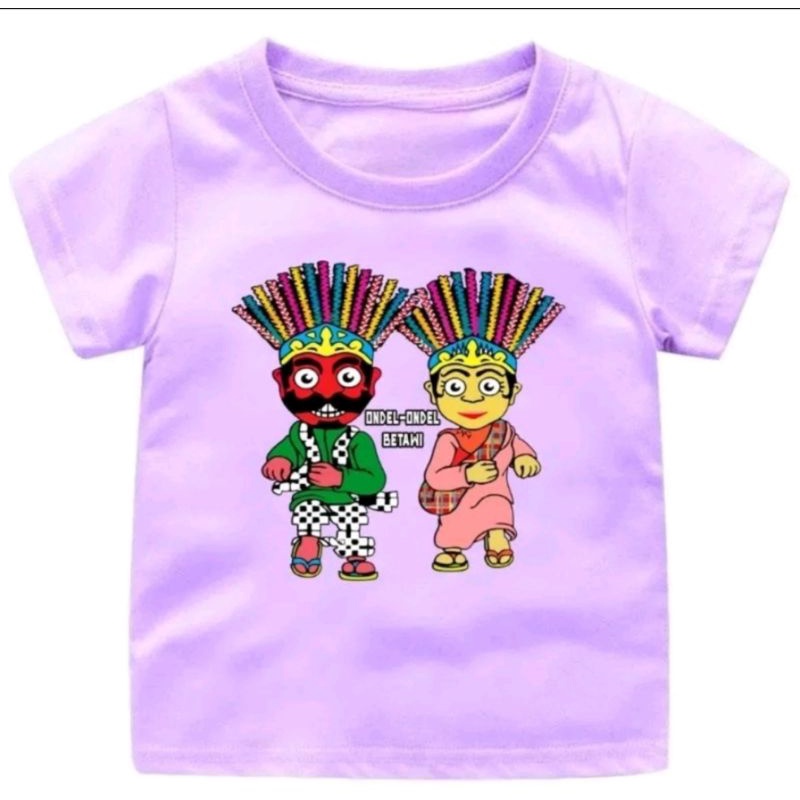 Kaos onde ondel  Anak Cowok  cewek Motif ondel Betawi