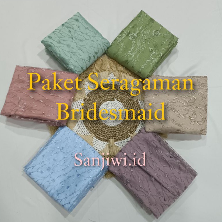 CHEKOUT Kain Paket Bridesmaid / Paket Seragaman Bridesmaid / Baju nikah / Seragaman Keluarga