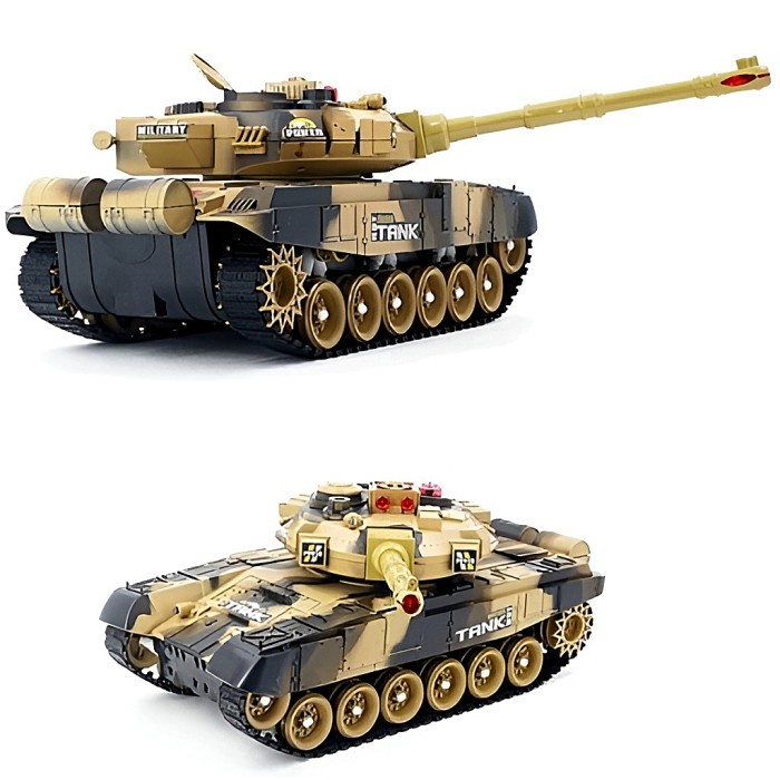 Mainan Remote Control Rc Tank Militer Besar War Tank Remot Kontrol