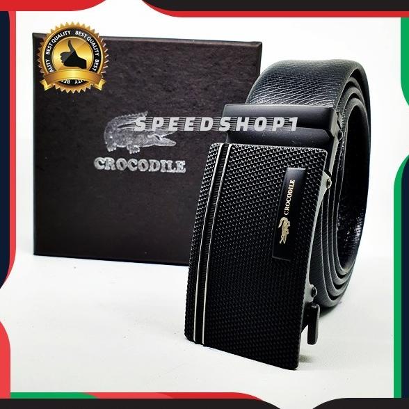 Gesper Pria Rel Crocodile Ikat Pinggang Pria Kulit Import