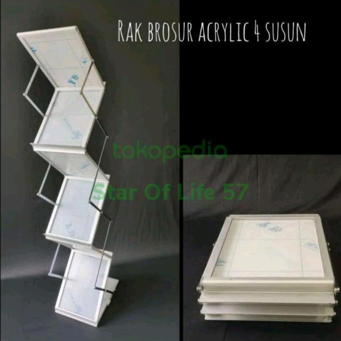 

Rak Brosur Acrylick Lipat 4 Susun 7 Susun