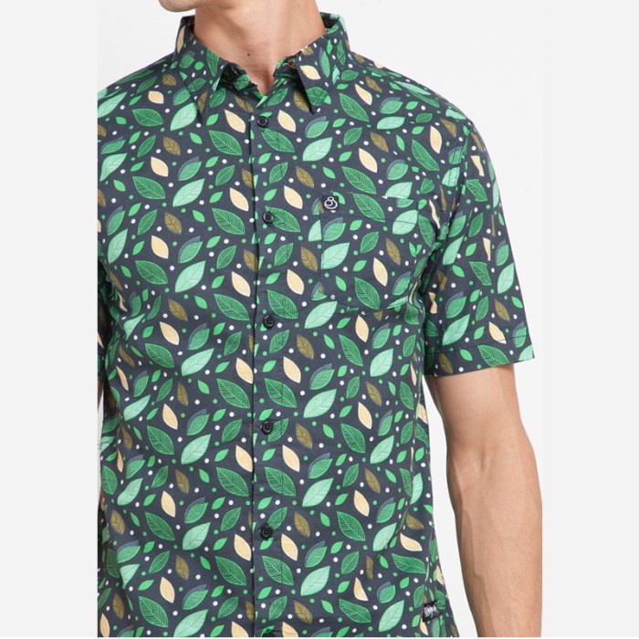 Sfr49 - Juice Ematic Kemeja Pria Lengan Pendek Hijau Loft Mshs94202-Gr