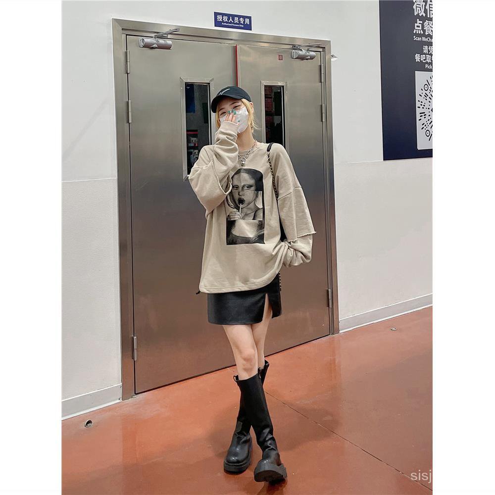 [✅BISA COD] #Sisjuly# Atasan Y2K wanita / sweter dua potong wanita palsu baru / sweter pullover v-ne