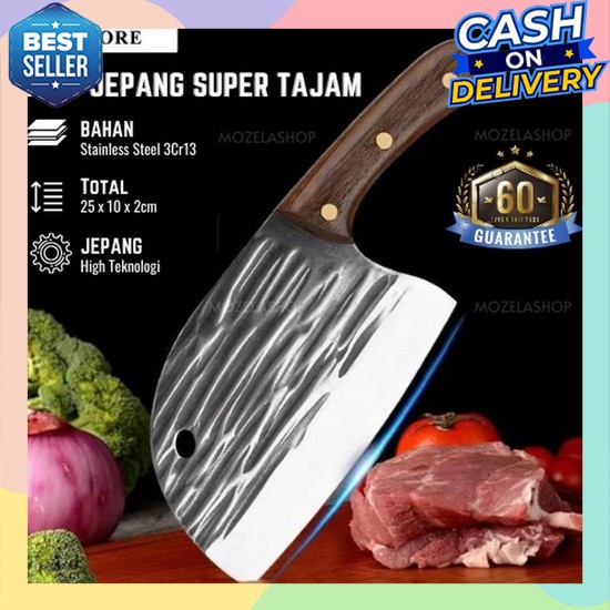 Pisau Tuna/ Pisau Ikan/ Pisau Daging/ Pisau Sayur Full Tang Japanese Super Knife  Pisau Super Tajam 