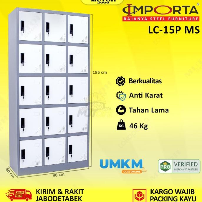 

IMPORTA LC-15P BT MS Loker besi 15 Pintu Locker 15 Pintu Full Plat ---NEW READY---