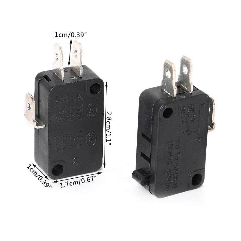 Micro Switch SPDT 5A Push Button V-15-1C25