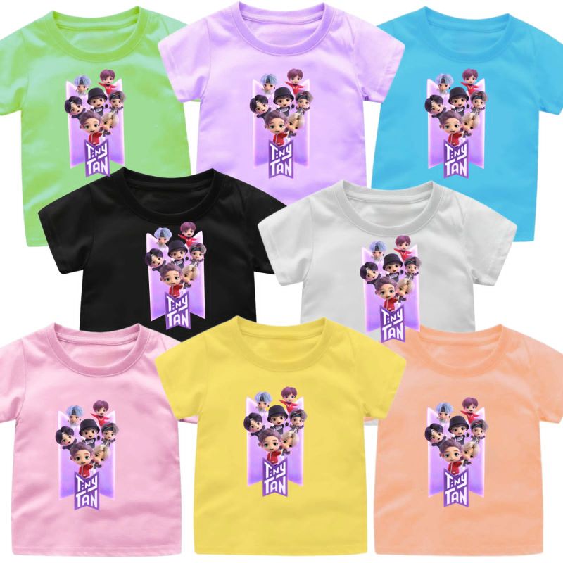 Baju Kaos Anak Cewek-Cowok Bts Tinytan usia 1-12Tahun