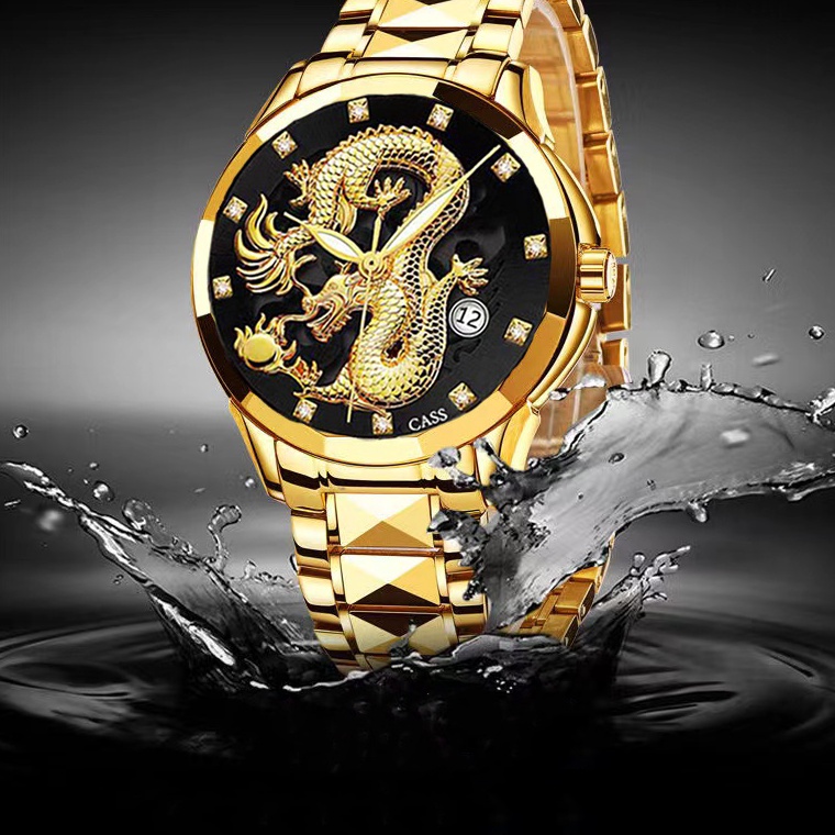 READY JAM TANGAN PRIA ANTI AIR ORII JAM TANGAN PRIA DEWASA ANTI AIR RELIEF GOLDEN DRAGON JAM TANGAN 