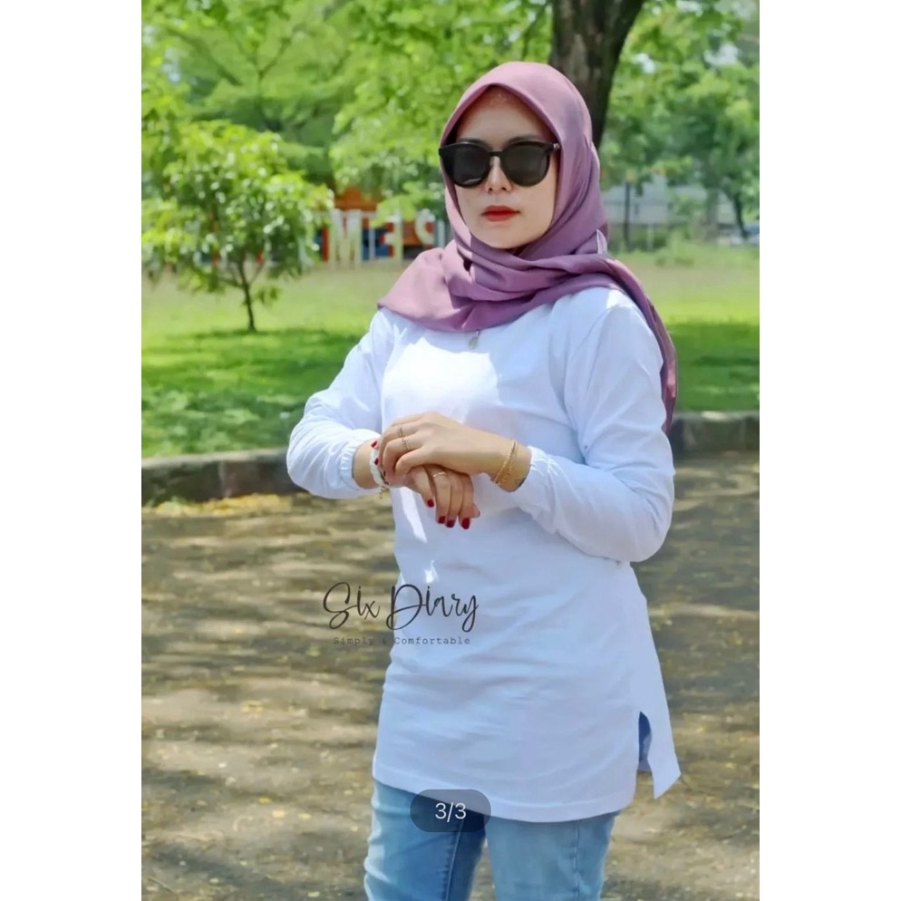 (G❤OJ㊛] Tunik Baju Wanita Fashion wanita Kaos Wanita Atasan Wanita Kaos Lengan Panjang Wanita TUNIK 