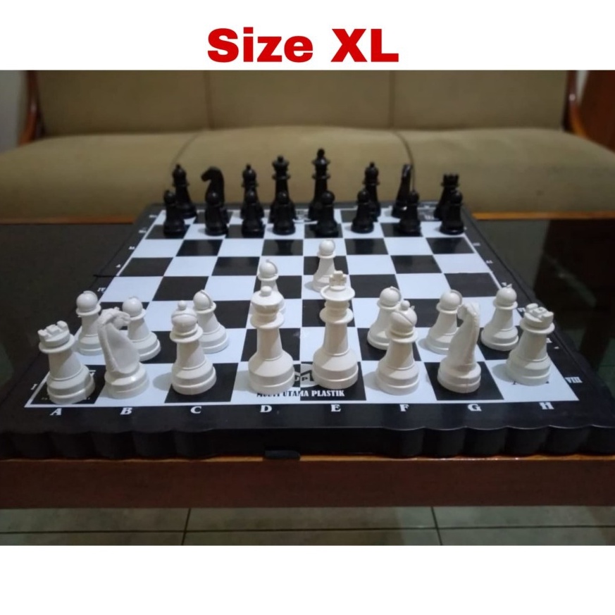 TERPERCAYA: Papan Catur Plastik Ukuran Besar XL JUMBO - Chess Board Games PALING BESAR