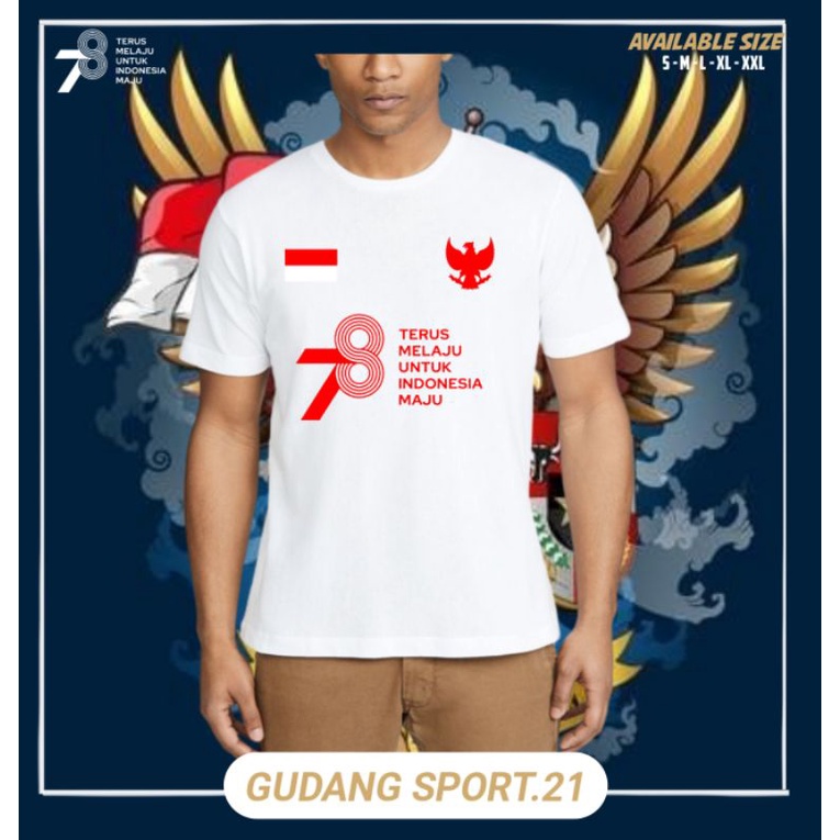 KAOS HUT RI 78 INDONESIA MERDEKA/KAOS HUT RI KE 78