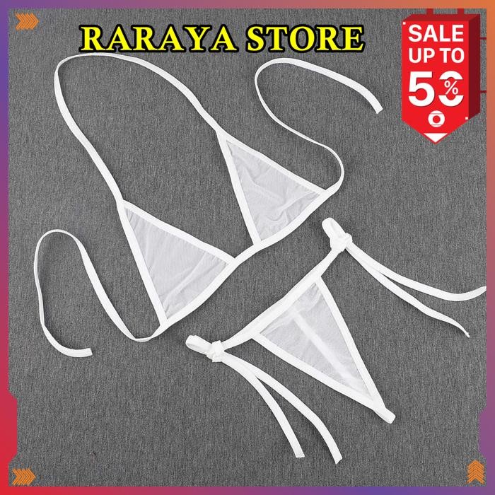 BRA SET LINGERIE LACE G STRING SEXY TRANSPARAN MINI BIKIN MALAM THONGS