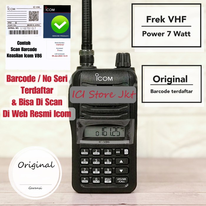 Terlaris Ht Icom V86 Original