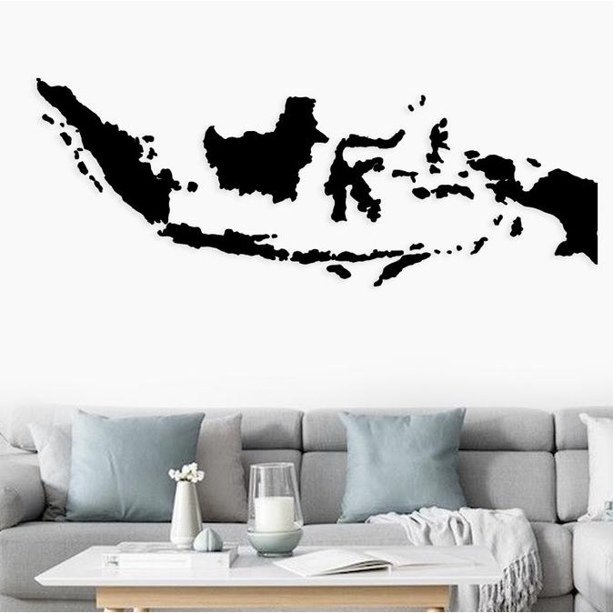 Peta Indonesia | Wall Sticker Acrylic Timbul | Dekorasi Hiasan Dinding
