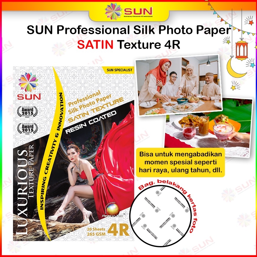 

A70SC Kertas Foto Doff Silky A6 4R Texture Kulit Jeruk - SUN Professional Silk Photo Paper 265 4R, A6 - Motif Glossy, Pearl, Satin, Canvas ( Support epson/canon/hp/brother ori/dye/pigment/art paper ink - 664, 003, 673, 790, 810, BT5000, GT51 52, dll) 6882