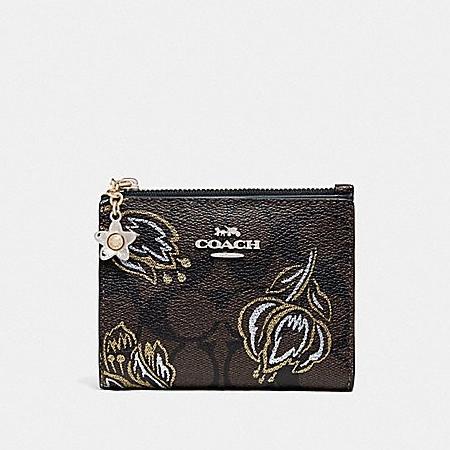 

Snap Card Case In Signature Canvas With Tulip Print F78240