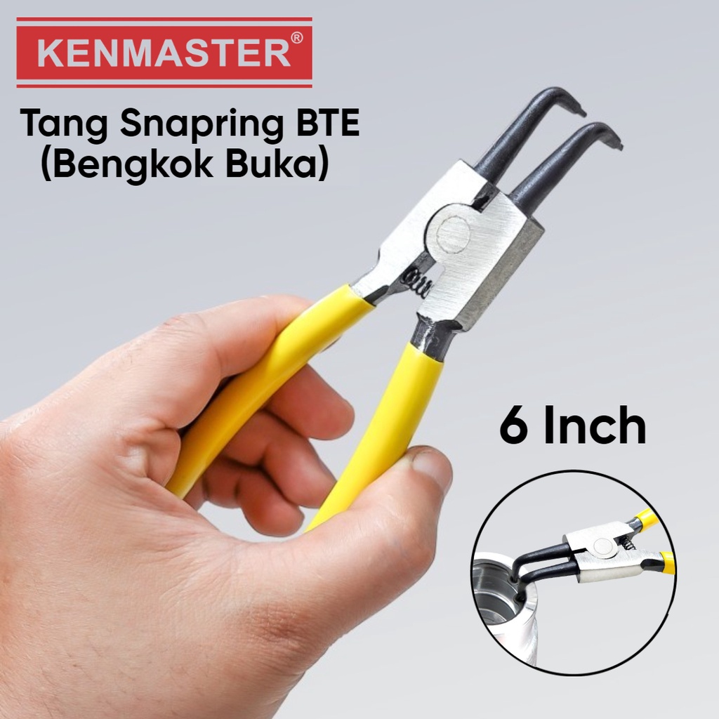 Kenmaster Tang Snapring BTE 6&quot; - C Snap Ring (Bengkok Buka) 6 Inch Circlip Plier Murah